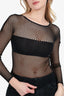 Christian Dior Black Mesh Long Sleeve Top Size S