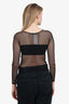 Christian Dior Black Mesh Long Sleeve Top Size S