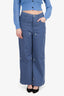 Systemic Blue Denim Studded Wide Leg Jeans Size S