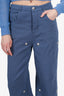 Systemic Blue Denim Studded Wide Leg Jeans Size S