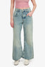 Systemic Light Blue Denim Studded Wide Leg Jeans Size S