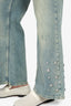Systemic Light Blue Denim Studded Wide Leg Jeans Size S