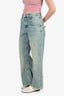 Systemic Light Blue Denim Studded Wide Leg Jeans Size S