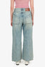 Systemic Light Blue Denim Studded Wide Leg Jeans Size S