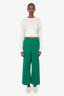 Raf Simons Green Corduroy Wide Leg Pants Size 44