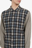 Supreme Navy Houndstooth Plaid Flannel Shirt Size S Mens