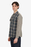 Supreme Navy Houndstooth Plaid Flannel Shirt Size S Mens