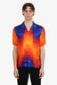 Dries Van Noten Orange/Multicolour Verner Panton Edition Short Sleeve Shirt Size 44 Mens