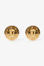 Christian Dior Gold Tone Vintage CD Clip On Earrings