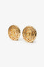 Christian Dior Gold Tone Vintage CD Clip On Earrings