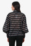 Pre-Loved Chanel™ 19P Black Logo Print Button Down Blouse Size 36