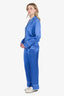 Equipment Blue Pajama Shirt + Pants Set Size XS/XXS