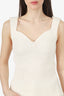 Khaite Ivory Lanae Cutout Ribbed Top Size S
