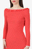 Miu Miu 2020 Red/White Polka Dot Ruffled Mini Dress Size XS