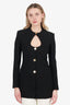 Versace Black Cut-Out Single-Breasted Blazer Size 38