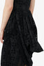 Simone Rocha Black Floral Eyelet Midi Dress Size 6