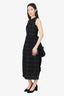 Simone Rocha Black Floral Eyelet Midi Dress Size 6