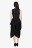 Simone Rocha Black Floral Eyelet Midi Dress Size 6