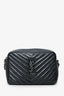 Saint Laurent Black Quilted Leather Lou Crossbody Bag