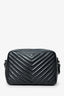 Saint Laurent Black Quilted Leather Lou Crossbody Bag