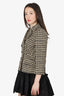 Christian Dior Beige/Black Houndstooth Double Breasted Blazer Size 6