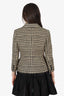 Christian Dior Beige/Black Houndstooth Double Breasted Blazer Size 6