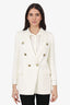 Brunello Cucinelli Cream Double Breasted Blazer Size 42