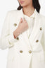 Brunello Cucinelli Cream Double Breasted Blazer Size 42
