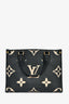 Louis Vuitton Black/Cream Leather Monogram Empreinte OnTheGo PM With Strap