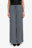 Theory Blue/Grey Geometric Print Drawstring Pants Size S