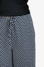 Theory Blue/Grey Geometric Print Drawstring Pants Size S