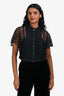 Sandro Black Lace Cropped Shirt Size 3