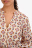 Maje Cream Tricolour Silk Midi Dress Size 40