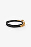 Hermès Black Leather 'Roulis' Double Tour Wrap Bracelet