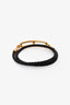 Hermès Black Leather 'Roulis' Double Tour Wrap Bracelet