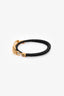 Hermès Black Leather 'Roulis' Double Tour Wrap Bracelet