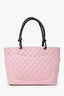 Pre-Loved Chanel™ 2003-2004 Pink Large Ligne Cambon Tote Bag