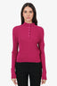 Rag & Bone Pink Ribbed Mock Neck Top Size L