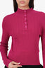 Rag & Bone Pink Ribbed Mock Neck Top Size L