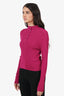 Rag & Bone Pink Ribbed Mock Neck Top Size L