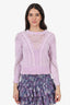 Veronica Beard Purple Cotton Knit Sweater Size S