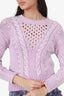 Veronica Beard Purple Cotton Knit Sweater Size S
