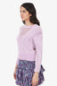 Veronica Beard Purple Cotton Knit Sweater Size S