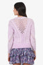 Veronica Beard Purple Cotton Knit Sweater Size S