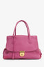 Salvatore Ferragamo Pink Leather 'Fiamma' Tote
