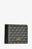 Faure Le Page Grey Canvas/Black Calfskin Leather 6-Card Wallet