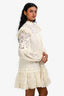 Zimmermann Cream Lace Mock Neck Dress Size 1