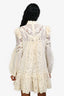 Zimmermann Cream Lace Mock Neck Dress Size 1