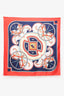 Hermès Red Silk 'Washington's Carriage' Scarf 140cm (As Is)