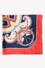 Hermès Red Silk 'Washington's Carriage' Scarf 90cm (As Is)